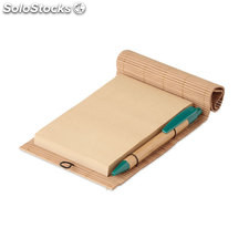 Libreta bambú con bolígrafo MO9570-40