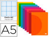 Libreta liderpapel 360 tapa de plastico A5 48 hojas 90G/M2 rayado nº 46 colores