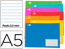 Libreta liderpapel smart A5 apaisada 32H 60G/M2 pauta 2.5 mm con margen