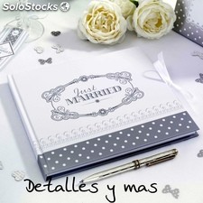 Libro de firmas Love chic Plata. Libros para bodas