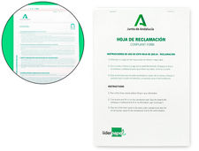 Libro liderpapel hojas de reclamaciones junta de andalucia din A4 25 juegos