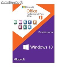 Licencia Windows 10 pro + Office 2016 pro plus para 1 pc
