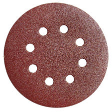 Lija recambio velcro disco Ã 125 mm. con agujeros grano 180 (10 Piezas)