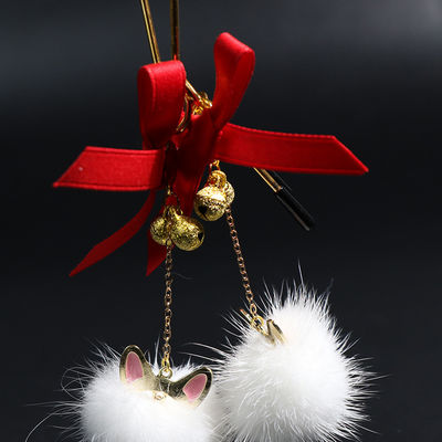 Lindas pinzas para pezones peludas con orejas de gato y campanas - Foto 3