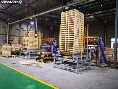 Línea de producción automática de palet de madera