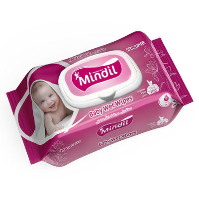Lingettes bébé Mindil en paquet de 120 ou 60 avec couvercle (Carton 30 paquets) - Photo 3