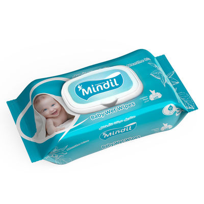 Lingettes bébé Mindil en paquet de 120 ou 60 avec couvercle (Carton 30 paquets) - Photo 4