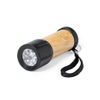 Linterna en madera de bambú y ABS negro