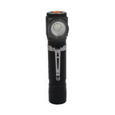 Linterna LED Luz Lateral con USB y 4 Modos De Iluminación Negro/Plata 7500K