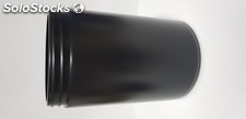 Liquidación de bote negro con capacidad 1000ml en PEHD con tapa y obturador