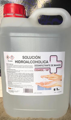 Liquido hidroalcohólico desinfectante