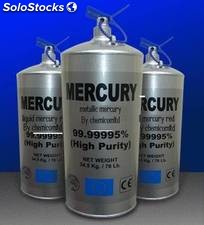 Líquido plateado Mercurio metálico