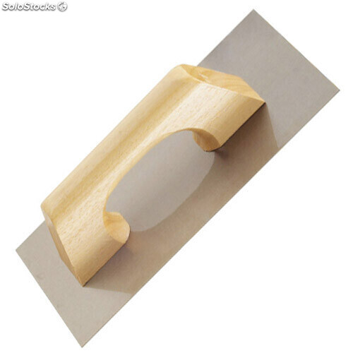 Paleta modelo llana dentada, Longitud: 275 x 115 mm, Dentado: 8 x 8 mm, Para la construcción, Mango de madera