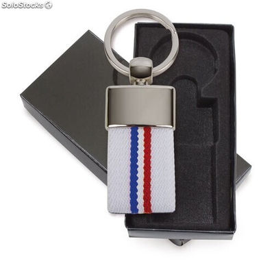 Llavero cinturon bandera francia blanco