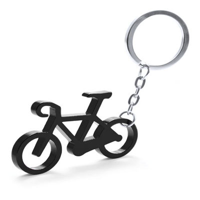 Llavero en forma de bicicleta con cuerpo de aluminio