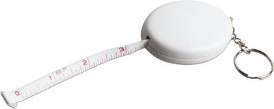 Llavero flexómetro de plástico en forma ovalada