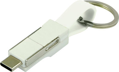 Llavero imantado cable de carga USB-C Micro USB y lightning
