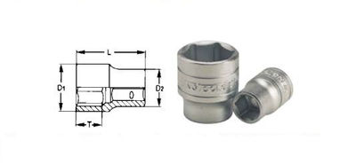 Llaves de vaso bihexagonales 1&amp;quot; 58 mm TENGTOOLS 114840606 - Foto 3