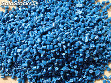 LLDPE granulado de color azul