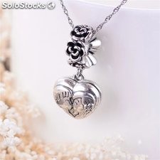 Locket corazón amor en plata para novia