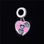 Locket corazón de plata con esmalte y circónes rosado - Foto 3