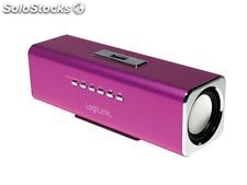 LogiLink Discolady Soundbox mit MP3 Player und FM Radio pink (SP0038P)