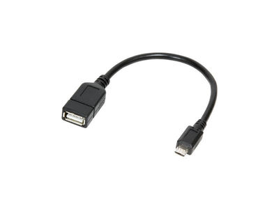 LogiLink Micro usb b/m to usb a/f otg Adapter Kabel 0,20m (AA0035)