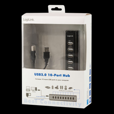Logilink usb 2.0 hub 10-Port mit Netzteil (UA0096) - Foto 5