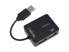 Logilink usb 2.0 hub 4-Port, Smile, Schwarz (UA0139)