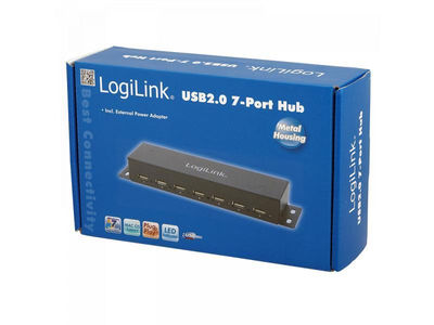 Logilink usb 2.0 hub, 7-Port, Metall (UA0148) - Zdjęcie 2