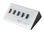 LogiLink USB 3.0 Hub 4 Port + 1x Schnell-Ladeport silber (UA0227) - 1