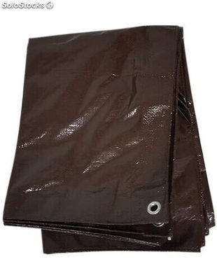 Lona de protección marrón lona cubierta impermeable polietileno reforzado varias
