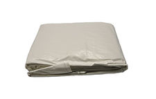 Lona protección impermeable con anillas 6 x 10 m. T-120 Blanco