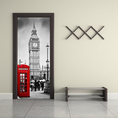London Style Big Ben Telephone 3D Door Stickers - Photo 2