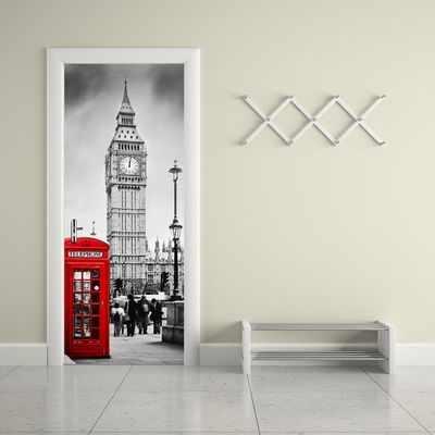 London Style Big Ben Telephone 3D Door Stickers - Photo 3