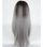 Longue Ligne Droite Cheveux Brun À Gris Synthétique Cosplay Perruques - Photo 3