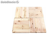 Losas de madera natura 30 x 30 cm