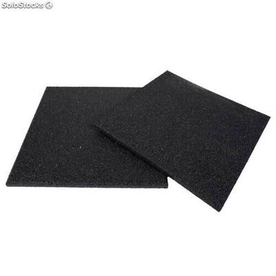 Losetas de caucho Macizas 100x100cm. Color Negro (Varios grosores) - 15 mm