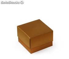 LOT boîtes en carton dorées carrées bijoux