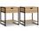 Lot de 2 tables de chevet detroit design industriel - Photo 4