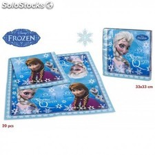 Lot de 20 serviettes en papier Reine des neiges