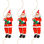 Lot de 3 Pères Noel grimpeurs sur sa corde - 1