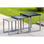 Lot de 3 tables basses gigognes - intérieur ou extérieur - dégradé de gris - Photo 2