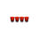 Lot de 4 verres à eau - 32 cl - nera - cristallin - rouge - 1