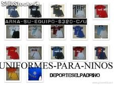 Lote 10 a 15 Uniformes de Futbol para Niños Solo $ 320 mx