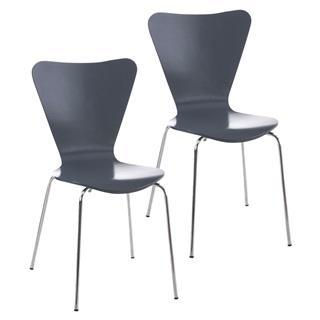 Lote 2 sillas de confidente HERCULES, estructura metálica, color gris