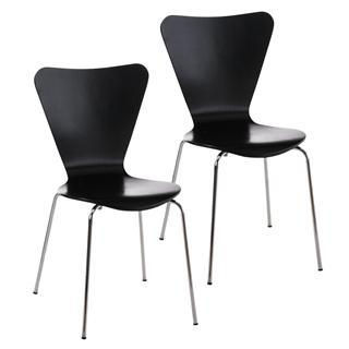 Lote 2 sillas de confidente HERCULES, estructura metálica, color negro