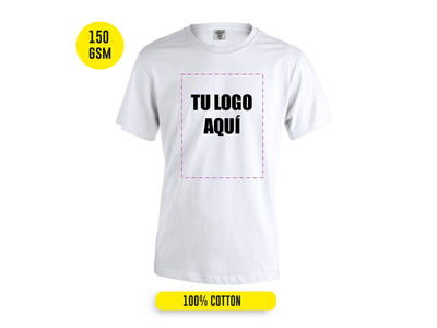 Lote 200 camisetas blancas adulto algodón 100% con Logotipo a 1 color.P/U:1.88 €