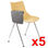 Lote 5 sillas de confidente AMIR CON PALA en color beige - 2
