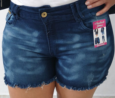 Lote 52 Shorts Curto Jeans Feminino - Foto 2
